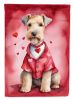 Lakeland Terrier My Valentine House Flag Large Porch Sleeve Pole Decorative Outside Yard Banner Artwork Wall Hanging, Polyester, House Size