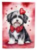 Havanese My Valentine House Flag Large Porch Sleeve Pole Decorative Outside Yard Banner Artwork Wall Hanging, Polyester, House Size, Multicolor