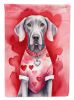 Weimaraner My Valentine House Flag Large Porch Sleeve Pole Decorative Outside Yard Banner Artwork Wall Hanging, Polyester, House Size, Multicolor