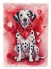 Dalmatian My Valentine House Flag Large Porch Sleeve Pole Decorative Outside Yard Banner Artwork Wall Hanging, Polyester, House Size, Multicolor