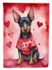 Manchester Terrier My Valentine House Flag Large Porch Sleeve Pole Decorative Outside Yard Banner Artwork Wall Hanging, Polyester, House Size