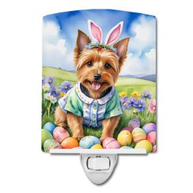 NEW Australian Terrier Easter Egg Hunt Ceramic Night Light Compact, UL-Certified, Ideal for Bedroom, Bathroom, Nursery, Hallway, Kitchen, 6x4x3