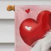 Coton de Tulear My Valentine House Flag Large Porch Sleeve Pole Decorative Outside Yard Banner Artwork Wall Hanging, Polyester, House Size, Multicolor