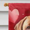 Dogue de Bordeaux My Valentine House Flag Large Porch Sleeve Pole Decorative Outside Yard Banner Artwork Wall Hanging, Polyester, House Size