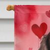 Boykin Spaniel My Valentine House Flag Large Porch Sleeve Pole Decorative Outside Yard Banner Artwork Wall Hanging, Polyester, House Size, Multicolor