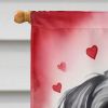 Havanese My Valentine House Flag Large Porch Sleeve Pole Decorative Outside Yard Banner Artwork Wall Hanging, Polyester, House Size, Multicolor