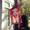 Wheaten Terrier My Valentine House Flag Large Porch Sleeve Pole Decorative Outside Yard Banner Artwork Wall Hanging, Polyester, House Size, Multicolor