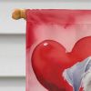 Sealyham Terrier My Valentine House Flag Large Porch Sleeve Pole Decorative Outside Yard Banner Artwork Wall Hanging, Polyester, House Size