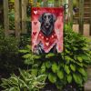 Flat-Coated Retriever My Valentine Garden Flag Mailbox Flag Decorative Yard Flag Banner Outside Patio Artwork Yard Flower Beds, Garden Size