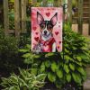 Rat Terrier My Valentine Garden Flag Mailbox Flag Decorative Yard Flag Banner Outside Patio Artwork Yard Flower Beds, Garden Size, Multicolor