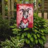 Greyhound My Valentine Garden Flag Mailbox Flag Decorative Yard Flag Banner Outside Patio Artwork Yard Flower Beds, Garden Size, Multicolor