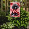 Black Poodle My Valentine Garden Flag Mailbox Flag Decorative Yard Flag Banner Outside Patio Artwork Yard Flower Beds, Garden Size, Multicolor