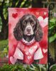 American Water Spaniel My Valentine Garden Flag Mailbox Flag Decorative Yard Flag Banner Outside Patio Artwork Yard Flower Beds, Garden Size