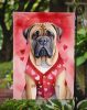 Bullmastiff My Valentine Garden Flag Mailbox Flag Decorative Yard Flag Banner Outside Patio Artwork Yard Flower Beds, Garden Size, Multicolor