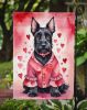 Scottish Terrier My Valentine Garden Flag Mailbox Flag Decorative Yard Flag Banner Outside Patio Artwork Yard Flower Beds, Garden Size, Multicolor