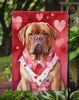 Dogue de Bordeaux My Valentine Garden Flag Mailbox Flag Decorative Yard Flag Banner Outside Patio Artwork Yard Flower Beds, Garden Size, Multicolor