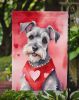 Schnauzer My Valentine Garden Flag Mailbox Flag Decorative Yard Flag Banner Outside Patio Artwork Yard Flower Beds, Garden Size, Multicolor