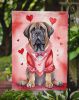 Mastiff My Valentine Garden Flag Mailbox Flag Decorative Yard Flag Banner Outside Patio Artwork Yard Flower Beds, Garden Size, Multicolor