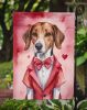 English Foxhound My Valentine Garden Flag Mailbox Flag Decorative Yard Flag Banner Outside Patio Artwork Yard Flower Beds, Garden Size, Multicolor