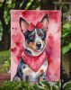 Australian Cattle Dog My Valentine Garden Flag Mailbox Flag Decorative Yard Flag Banner Outside Patio Artwork Yard Flower Beds, Garden Size