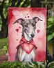 Greyhound My Valentine Garden Flag Mailbox Flag Decorative Yard Flag Banner Outside Patio Artwork Yard Flower Beds, Garden Size, Multicolor