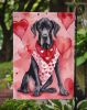 Great Dane My Valentine Garden Flag Mailbox Flag Decorative Yard Flag Banner Outside Patio Artwork Yard Flower Beds, Garden Size, Multicolor