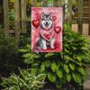 Alaskan Malamute My Valentine Garden Flag Mailbox Flag Decorative Yard Flag Banner Outside Patio Artwork Yard Flower Beds, Garden Size, Multicolor