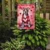 Pit Bull Terrier My Valentine Garden Flag Mailbox Flag Decorative Yard Flag Banner Outside Patio Artwork Yard Flower Beds, Garden Size, Multicolor