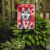 Siberian Husky My Valentine Garden Flag Mailbox Flag Decorative Yard Flag Banner Outside Patio Artwork Yard Flower Beds, Garden Size, Multicolor