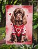 Sussex Spaniel My Valentine Garden Flag Mailbox Flag Decorative Yard Flag Banner Outside Patio Artwork Yard Flower Beds, Garden Size, Multicolor