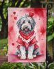 Bergamasco Sheepdog My Valentine Garden Flag Mailbox Flag Decorative Yard Flag Banner Outside Patio Artwork Yard Flower Beds, Garden Size, Multicolor