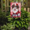 Japanese Chin My Valentine Garden Flag Mailbox Flag Decorative Yard Flag Banner Outside Patio Artwork Yard Flower Beds, Garden Size, Multicolor