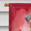 Lakeland Terrier My Valentine House Flag Large Porch Sleeve Pole Decorative Outside Yard Banner Artwork Wall Hanging, Polyester, House Size