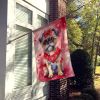 Brussels Griffon My Valentine House Flag Large Porch Sleeve Pole Decorative Outside Yard Banner Artwork Wall Hanging, Polyester, House Size