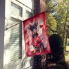 Manchester Terrier My Valentine House Flag Large Porch Sleeve Pole Decorative Outside Yard Banner Artwork Wall Hanging, Polyester, House Size