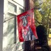 Scottish Deerhound My Valentine House Flag Large Porch Sleeve Pole Decorative Outside Yard Banner Artwork Wall Hanging, Polyester, House Size