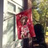 Chesapeake Bay Retriever My Valentine House Flag Large Porch Sleeve Pole Decorative Outside Yard Banner Artwork Wall Hanging, Polyester, House Size