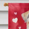 Wheaten Terrier My Valentine House Flag Large Porch Sleeve Pole Decorative Outside Yard Banner Artwork Wall Hanging, Polyester, House Size, Multicolor