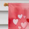 Redbone Coonhound My Valentine House Flag Large Porch Sleeve Pole Decorative Outside Yard Banner Artwork Wall Hanging, Polyester, House Size