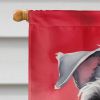 Schnauzer My Valentine House Flag Large Porch Sleeve Pole Decorative Outside Yard Banner Artwork Wall Hanging, Polyester, House Size, Multicolor