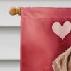 Chesapeake Bay Retriever My Valentine House Flag Large Porch Sleeve Pole Decorative Outside Yard Banner Artwork Wall Hanging, Polyester, House Size