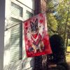 Belgian Tervuren My Valentine House Flag Large Porch Sleeve Pole Decorative Outside Yard Banner Artwork Wall Hanging, Polyester, House Size