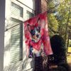 Australian Cattle Dog My Valentine House Flag Large Porch Sleeve Pole Decorative Outside Yard Banner Artwork Wall Hanging, Polyester, House Size