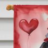 Dachshund My Valentine House Flag Large Porch Sleeve Pole Decorative Outside Yard Banner Artwork Wall Hanging, Polyester, House Size, Multicolor