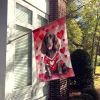 Boykin Spaniel My Valentine House Flag Large Porch Sleeve Pole Decorative Outside Yard Banner Artwork Wall Hanging, Polyester, House Size, Multicolor