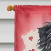 Puli My Valentine House Flag Large Porch Sleeve Pole Decorative Outside Yard Banner Artwork Wall Hanging, Polyester, House Size, Multicolor