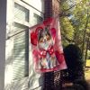 Sheltie My Valentine House Flag Large Porch Sleeve Pole Decorative Outside Yard Banner Artwork Wall Hanging, Polyester, House Size, Multicolor