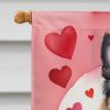 Belgian Tervuren My Valentine House Flag Large Porch Sleeve Pole Decorative Outside Yard Banner Artwork Wall Hanging, Polyester, House Size