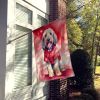 Otterhound My Valentine House Flag Large Porch Sleeve Pole Decorative Outside Yard Banner Artwork Wall Hanging, Polyester, House Size, Multicolor