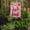 English Bull Terrier My Valentine Garden Flag Mailbox Flag Decorative Yard Flag Banner Outside Patio Artwork Yard Flower Beds, Garden Size, Multicolor